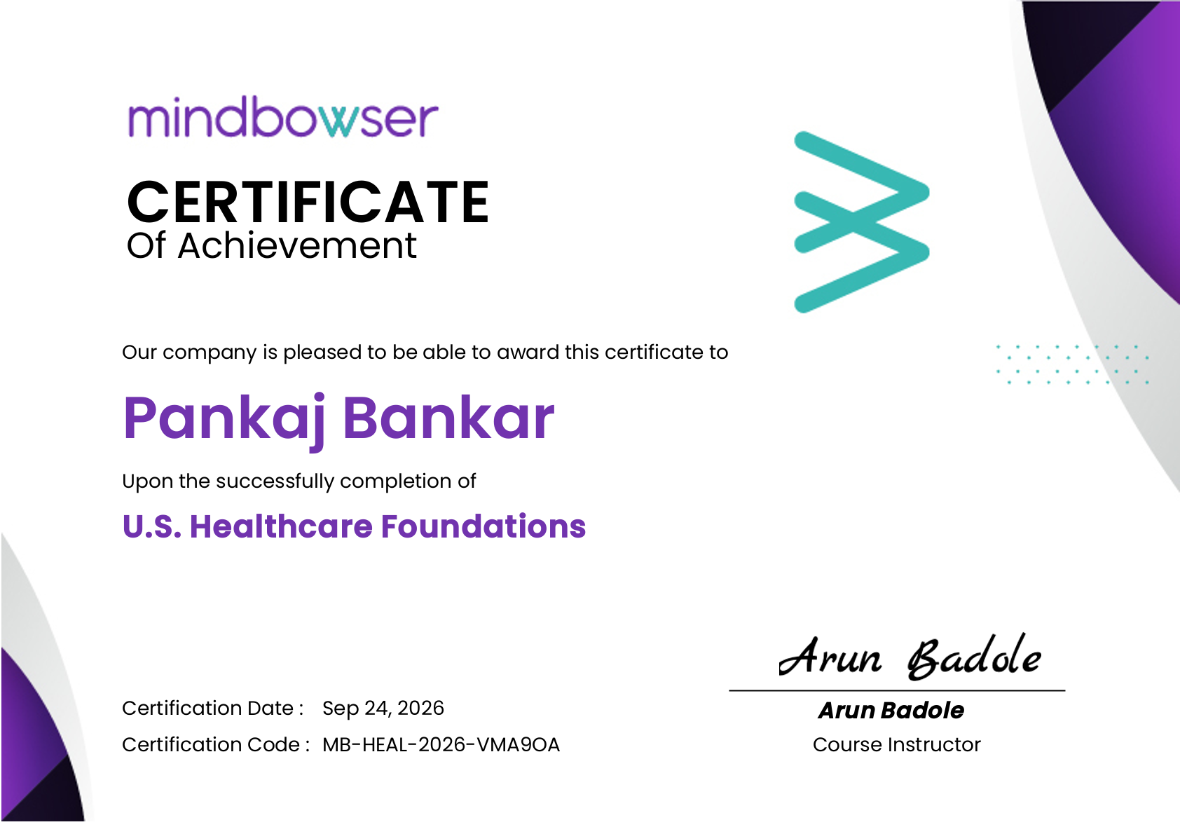 Certificate